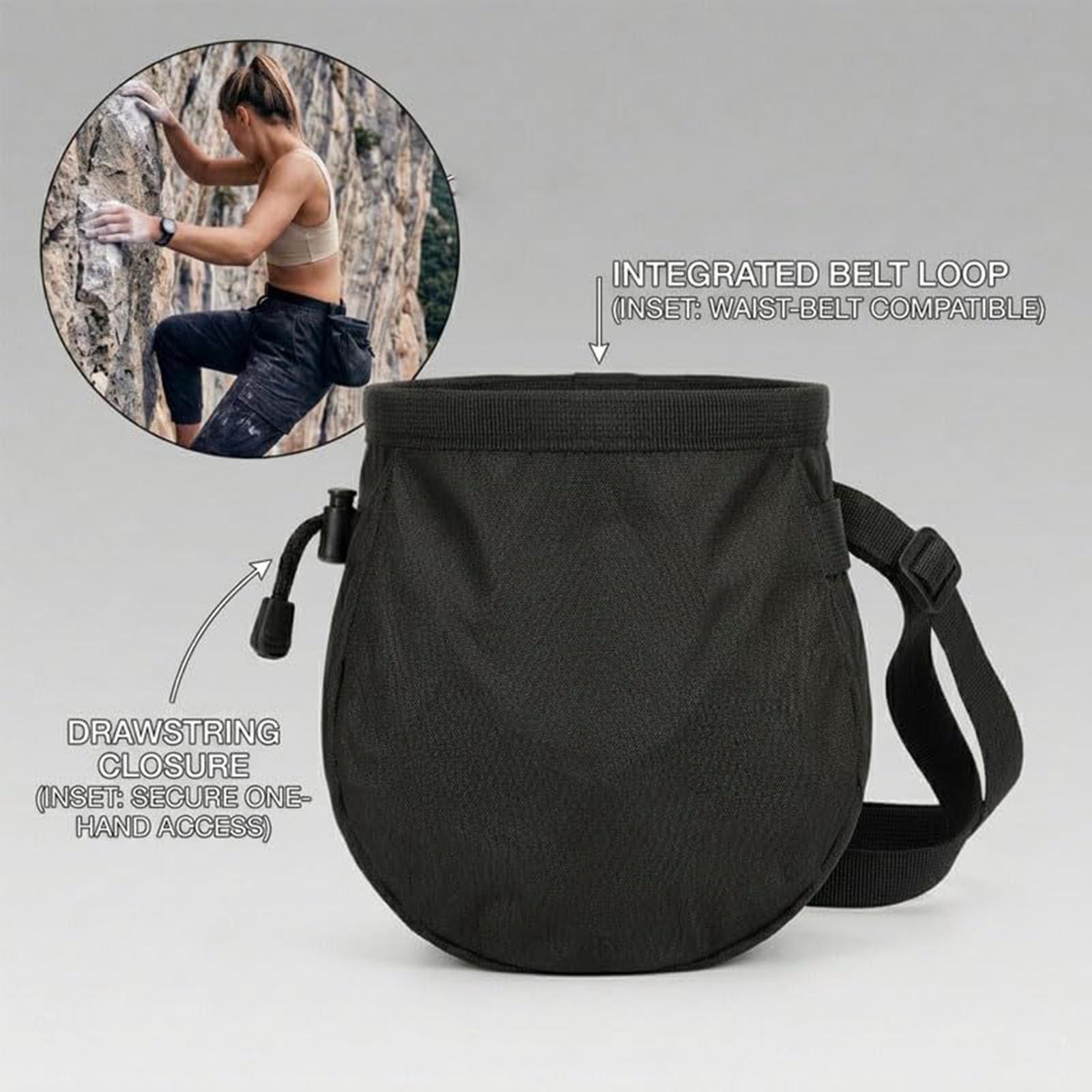Harness Climbing Adjustable - ロッククライミング用チョークバッグ 調節可能 軽量 男女兼用 クライミングギア収納ポーチ ボウリング