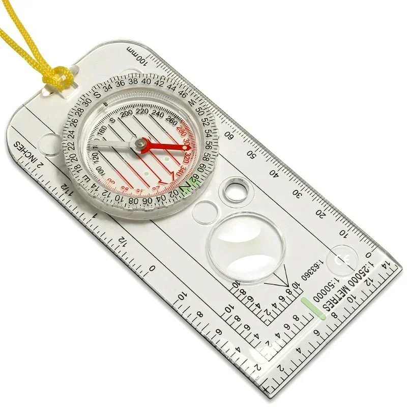 Map Compass Orienteering - コンパス、ナビゲーションマップ、ルーラー、読図用スケール、アウトドアオリエンテーリングギア、狩猟、サバイバル、旅行、バックパッキング用