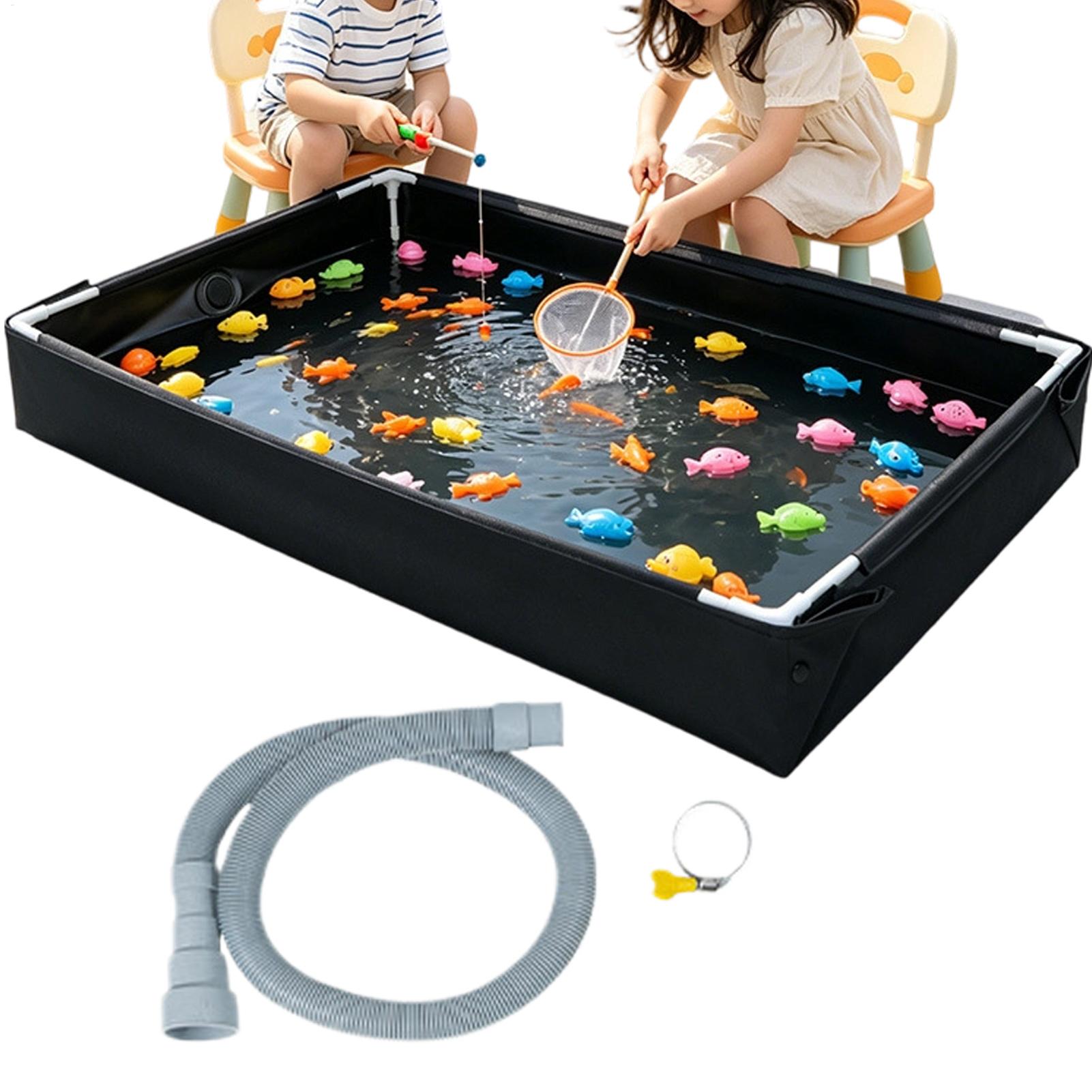 折りたたみ式砂場水遊びテーブルプール、取り外し可能な排水管付 - Outdoor Adventure Kids のレビューと価格