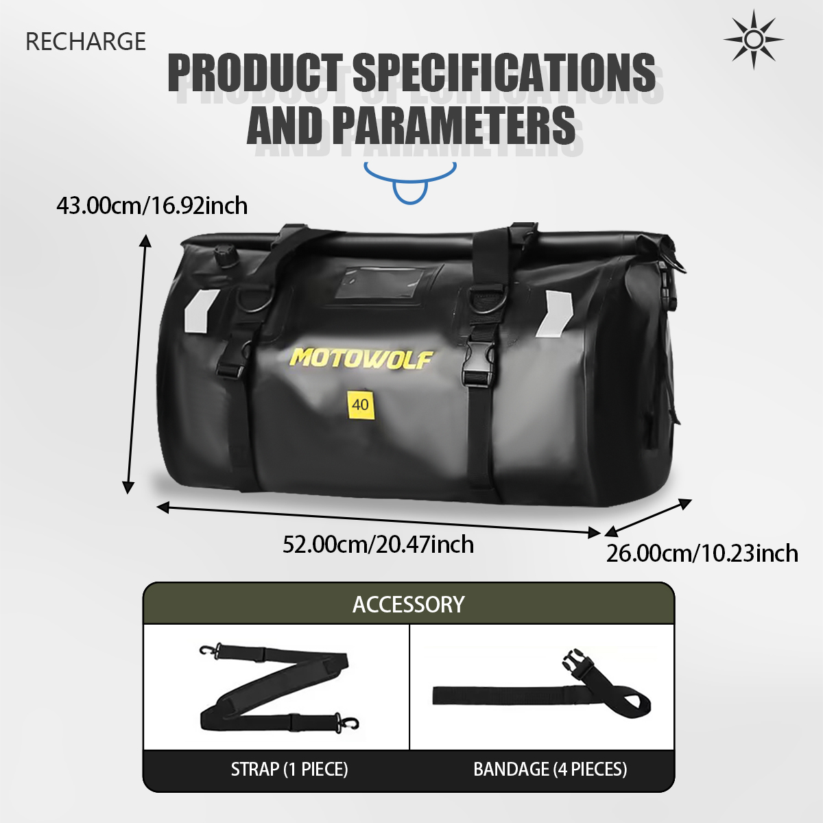 防水ダッフルバッグ 40L/66L オートバイ旅行用ドライバ - Outdoor Adventure Kayak のレビューと価格