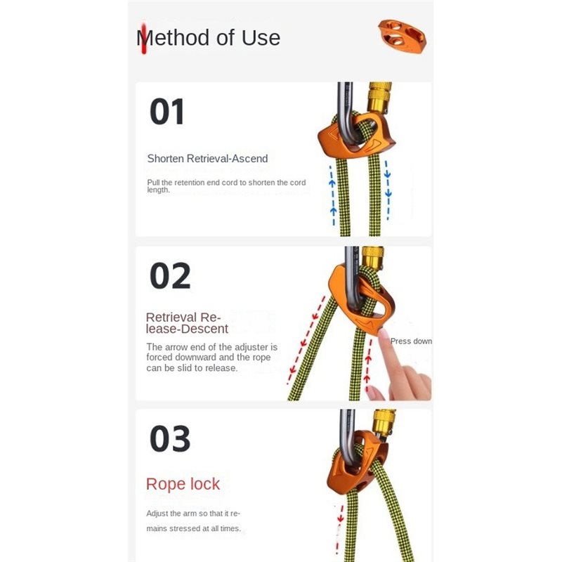 B48B-アルミニウム合金製クライミングアジャスターアクセサ - Harness Climbing Adjustable のレビューと価格