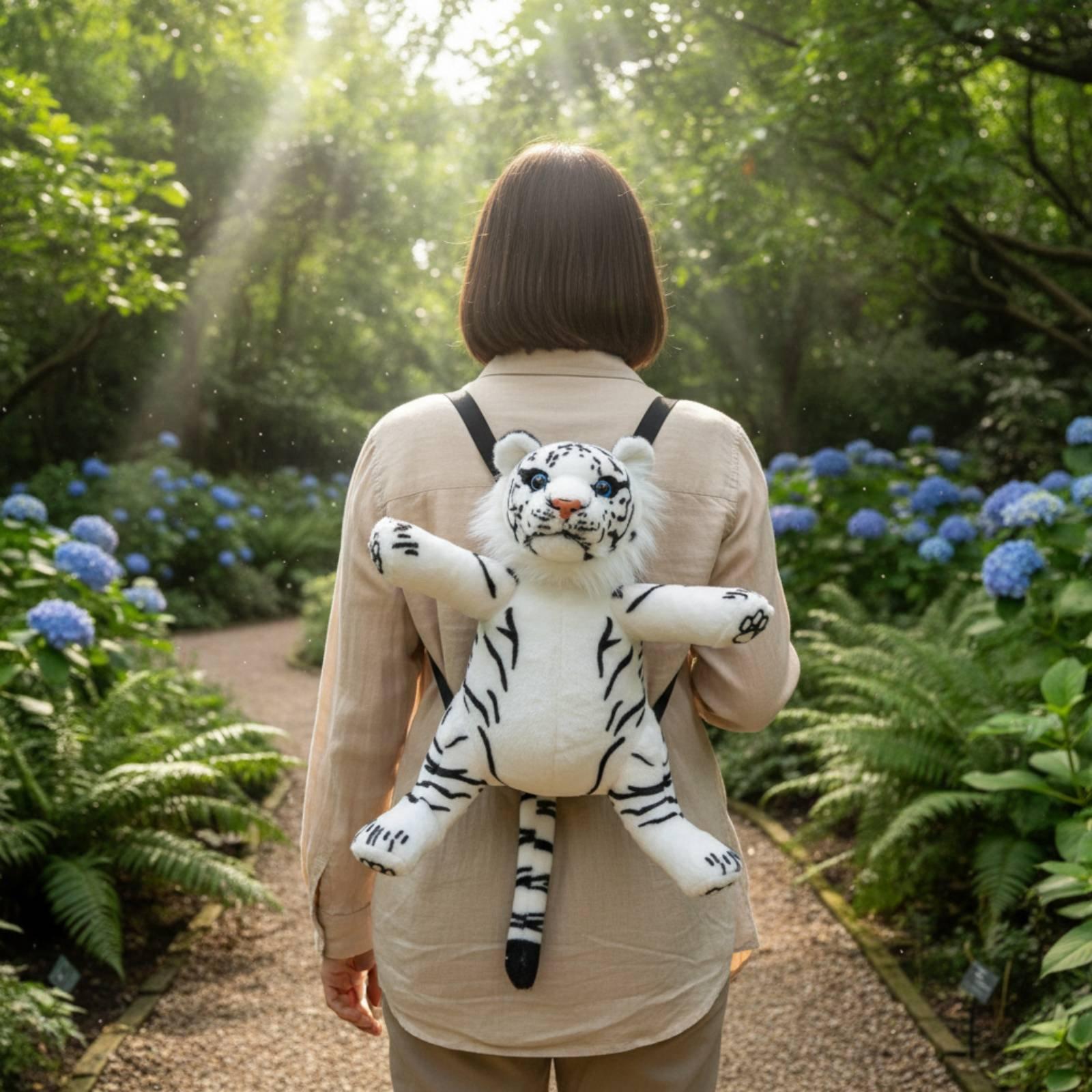 子供向けの、柔らかいレオパード柄のぬいぐるみバッグ。動物モチ - Outdoor Adventure Kids のレビューと価格